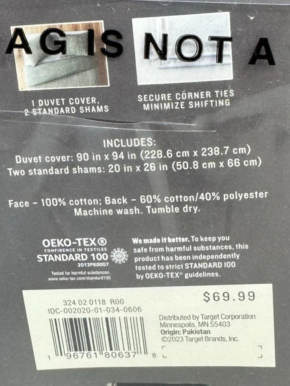 Hearth & Hand Magnolia Full Queen Sage Stripe Duvet Cover Set 3 Piece New